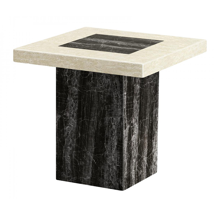 Petra Marble Dining Table Natural Stone with Lacquer Finish